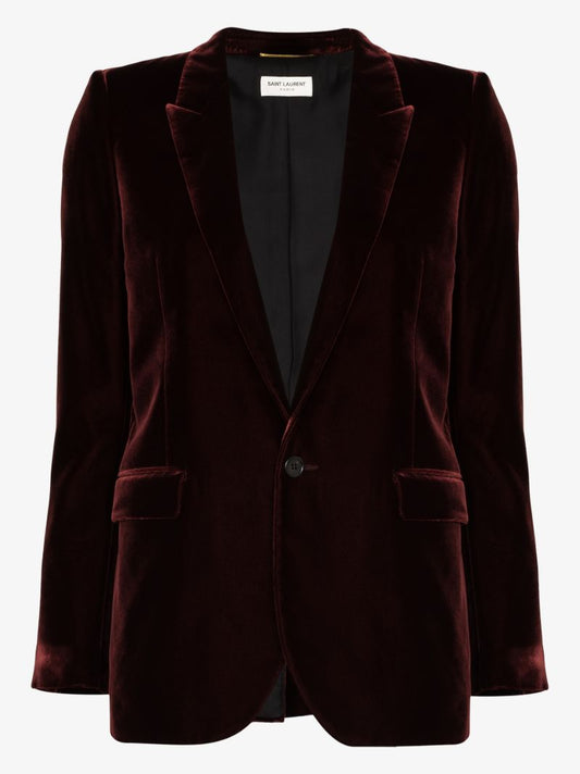Single-breasted Velvet Blazer