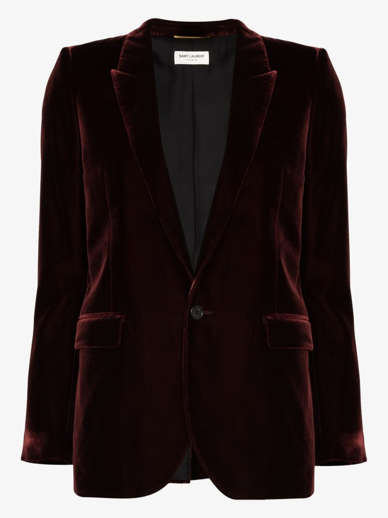 Single-breasted Velvet Blazer