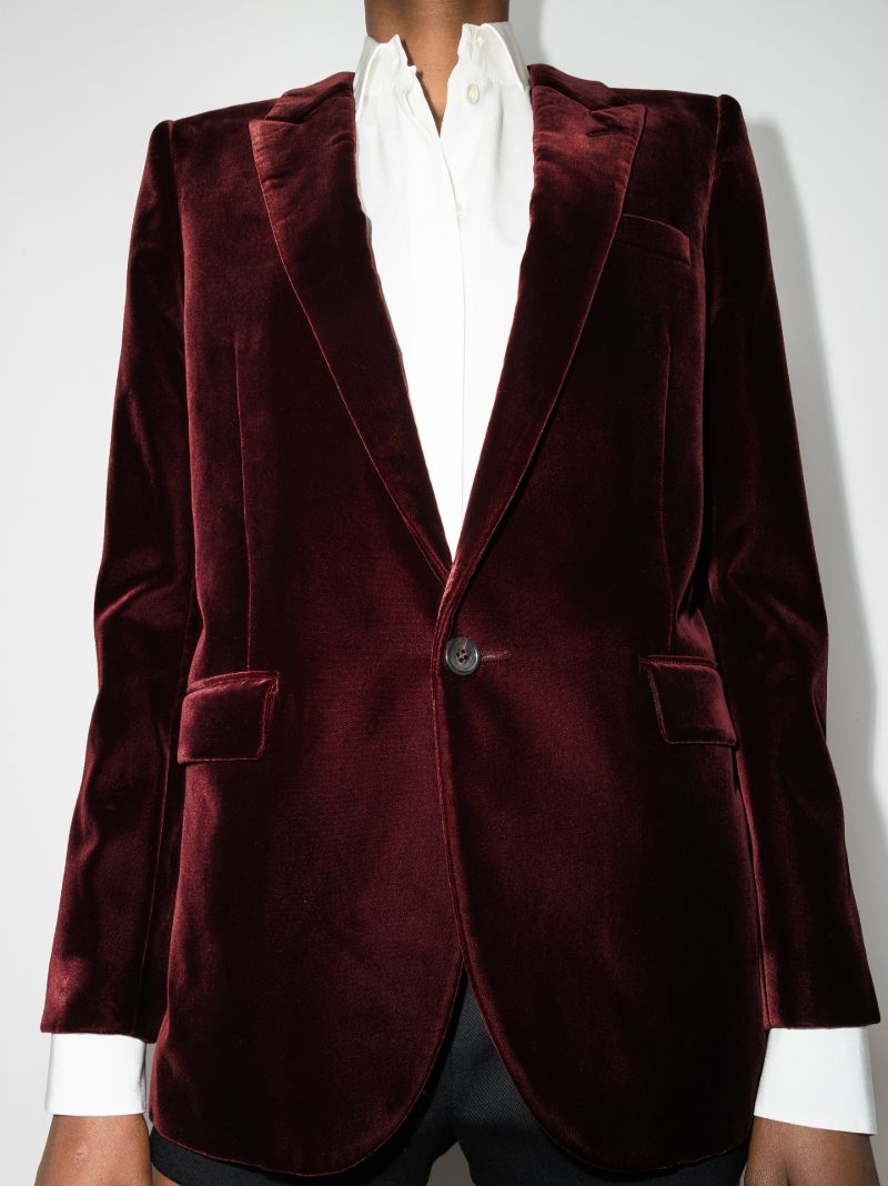 Single-breasted Velvet Blazer