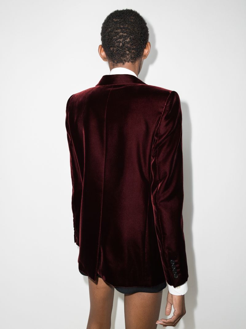 Single-breasted Velvet Blazer