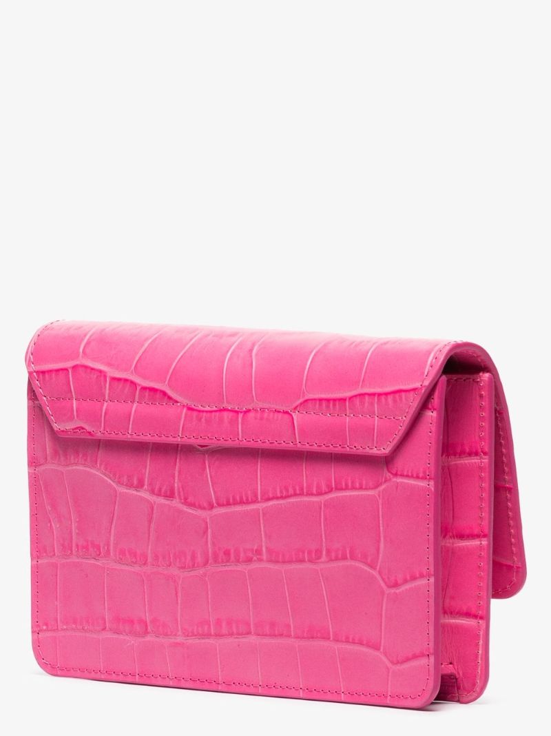 Pink Le Riviera Mock Croc Leather Mini Bag