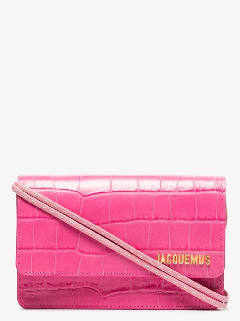 Pink Le Riviera Mock Croc Leather Mini Bag