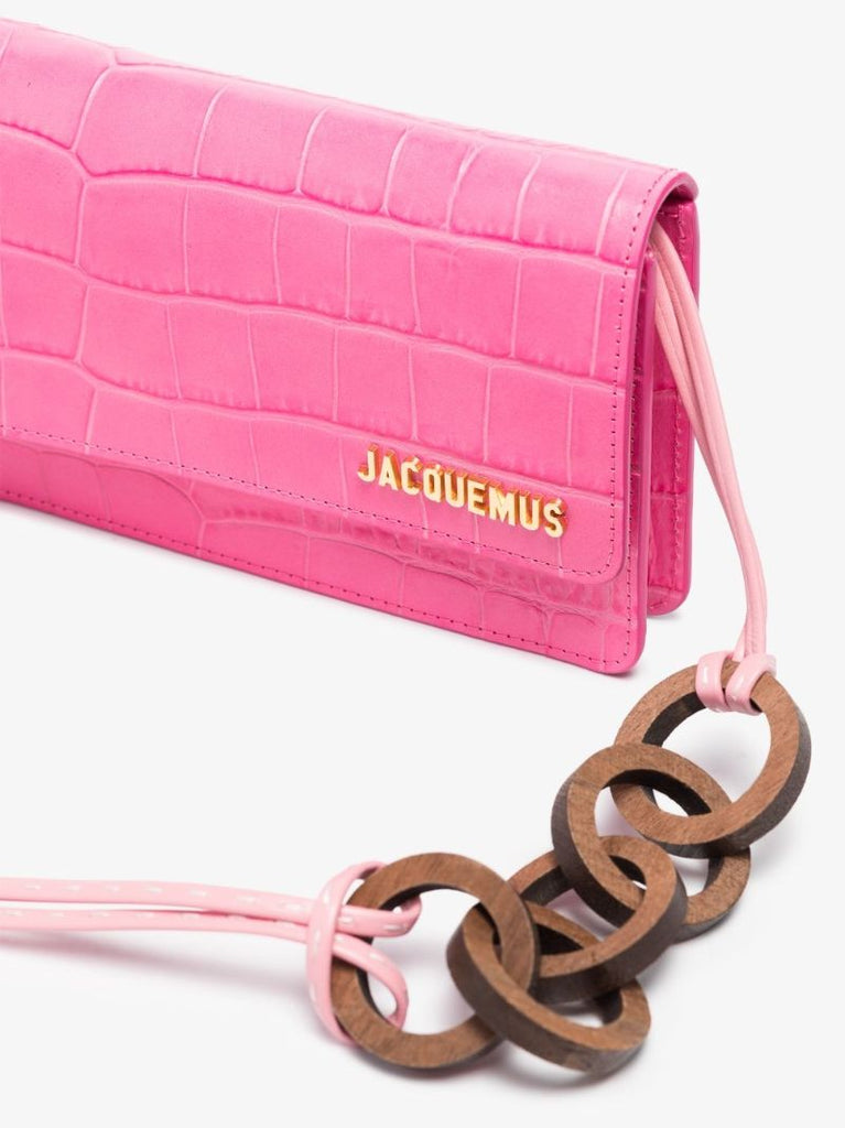Pink Le Riviera Mock Croc Leather Mini Bag