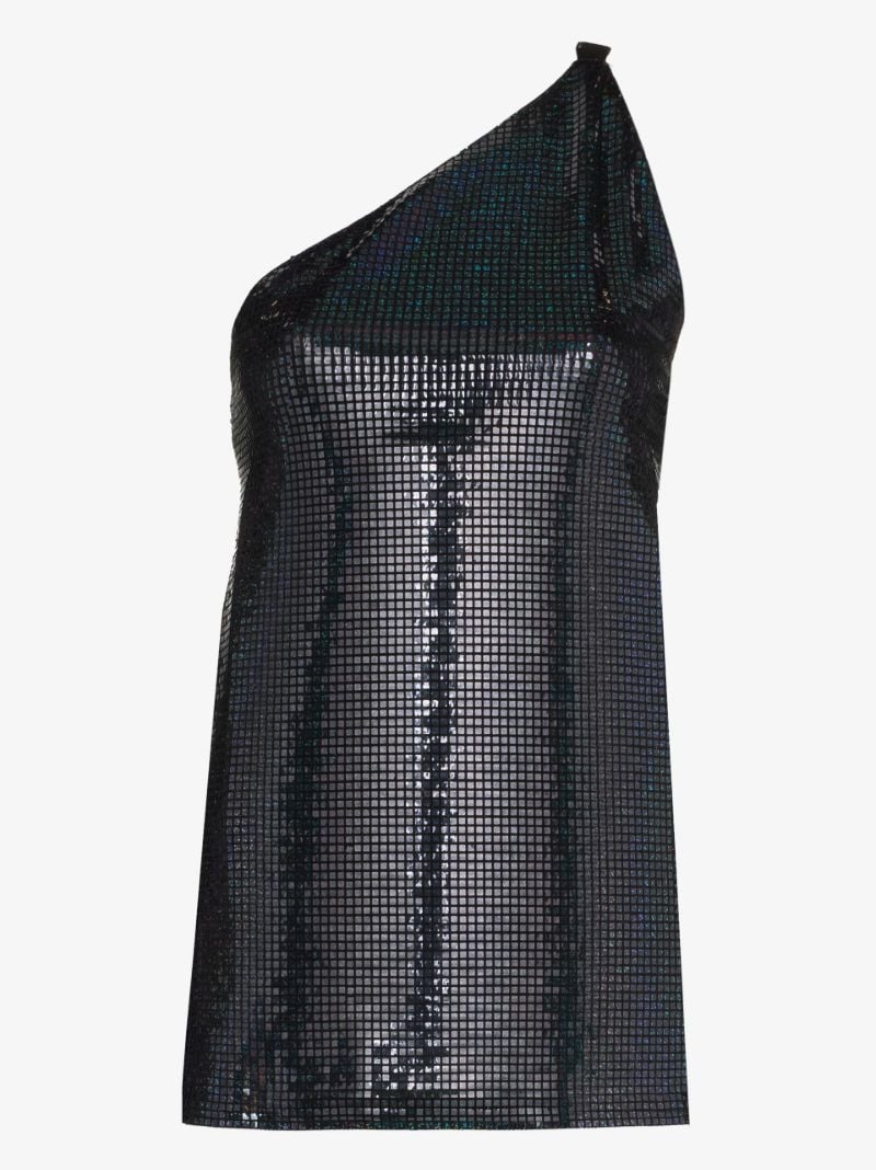 Vika Asymmetric Sequinned Top