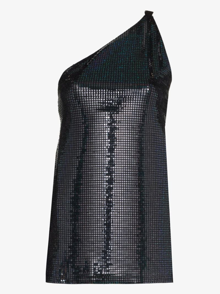 Vika Asymmetric Sequinned Top