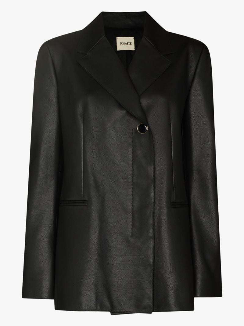 Johnson Double-breasted Leather Blazer