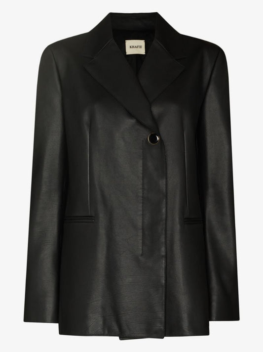 Johnson Double-breasted Leather Blazer