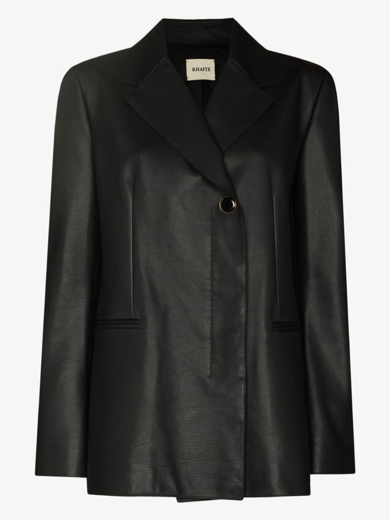 Johnson Double-breasted Leather Blazer