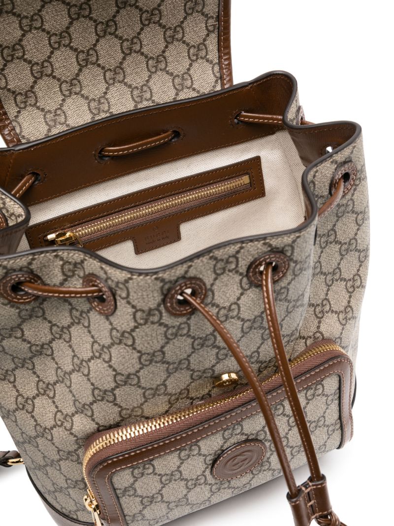 Neutral Interlocking G Canvas Backpack