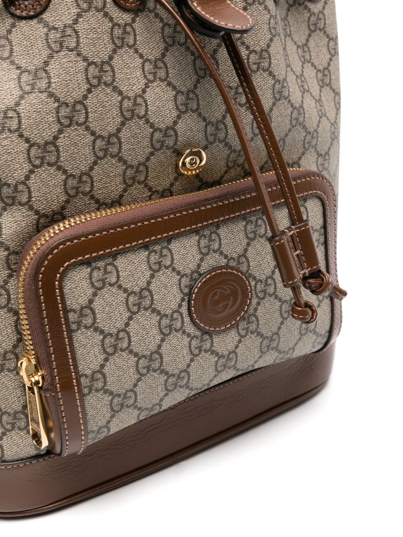 Neutral Interlocking G Canvas Backpack