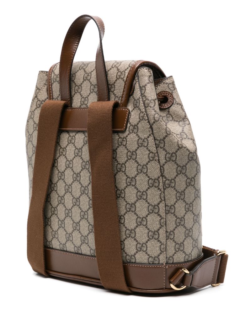 Neutral Interlocking G Canvas Backpack