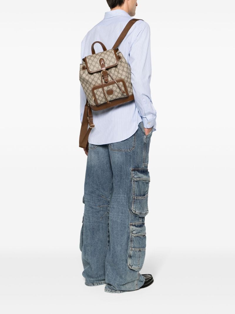 Neutral Interlocking G Canvas Backpack