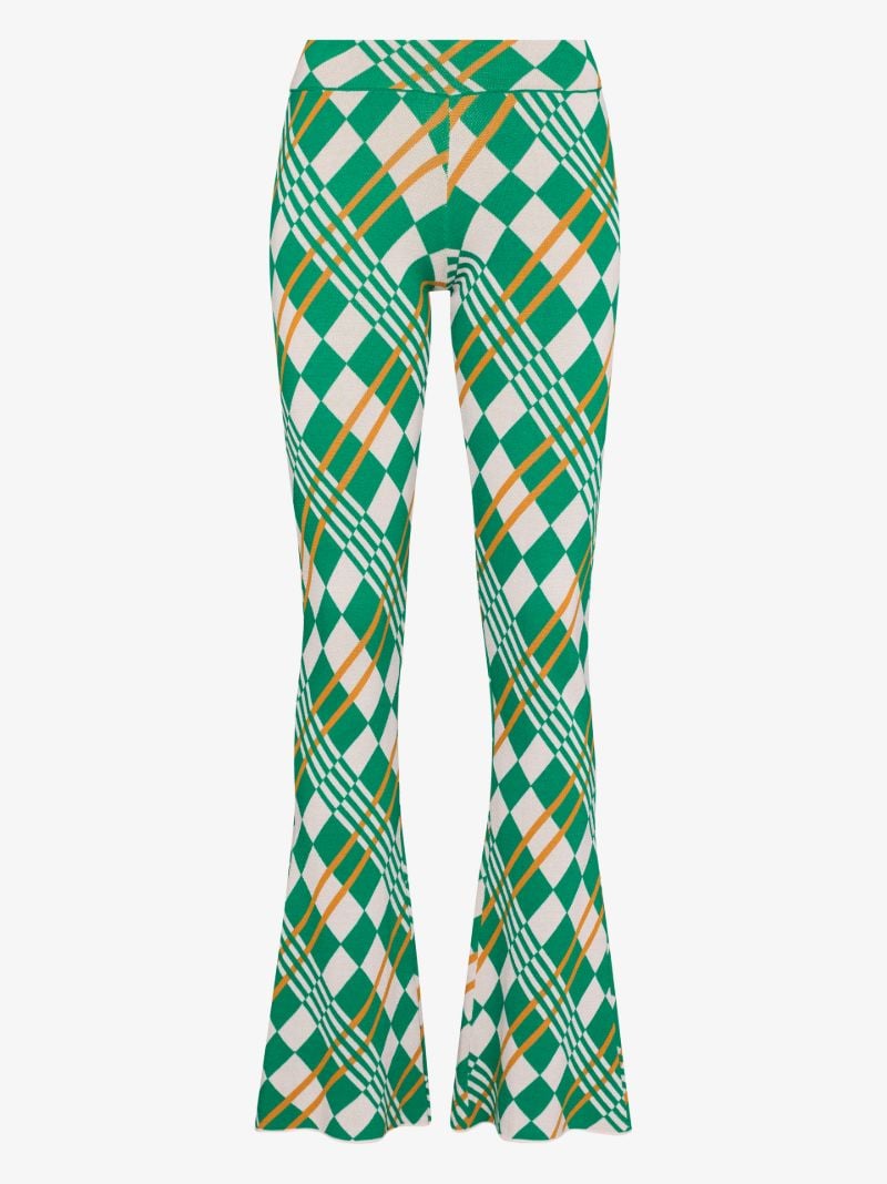 Lola Checked Jacquard Flared Trousers