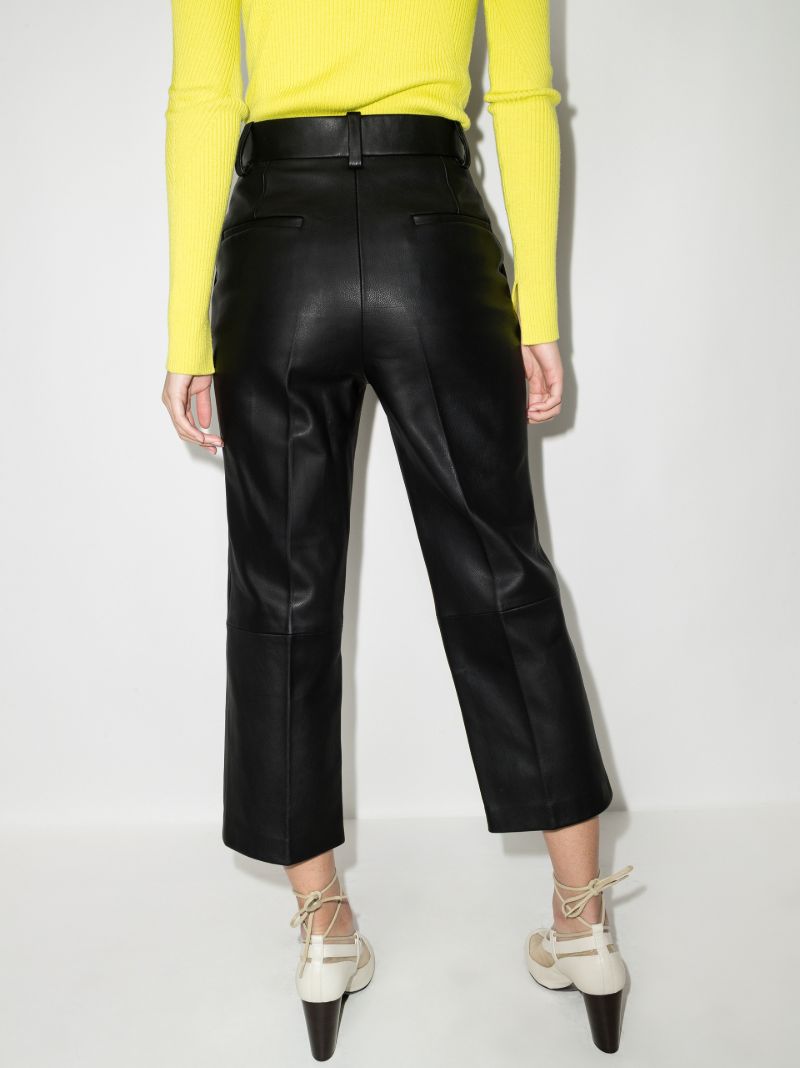 Melie Cropped Leather Trousers