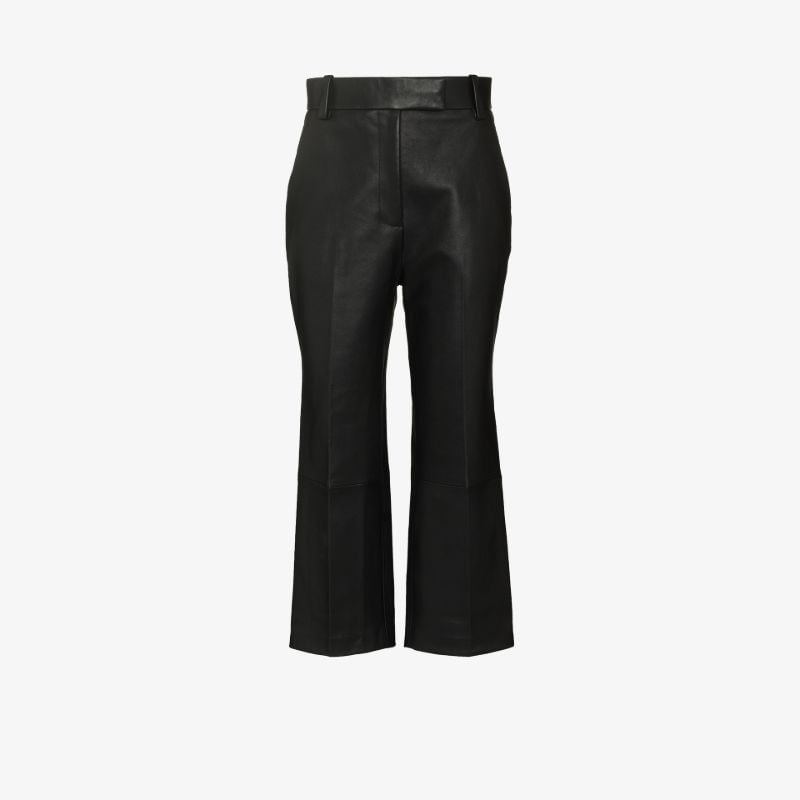 Melie Cropped Leather Trousers