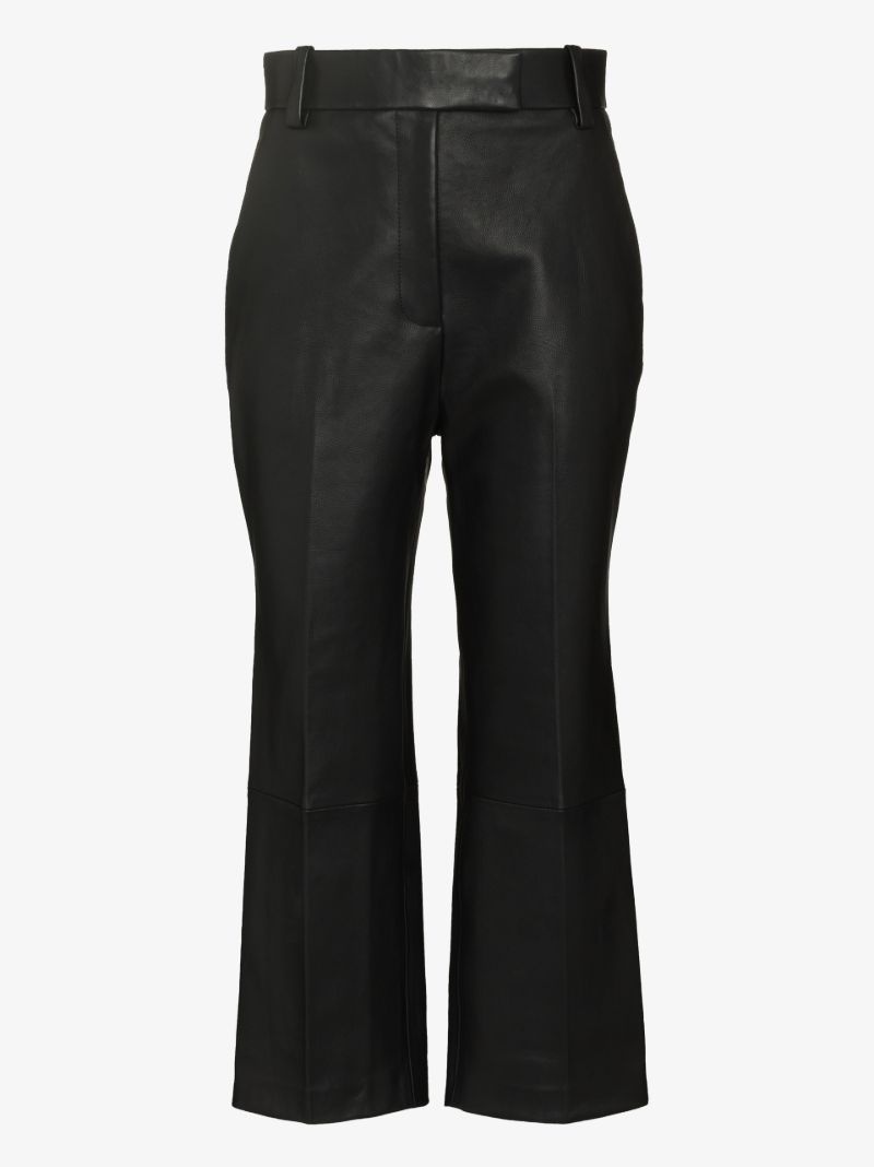 Melie Cropped Leather Trousers