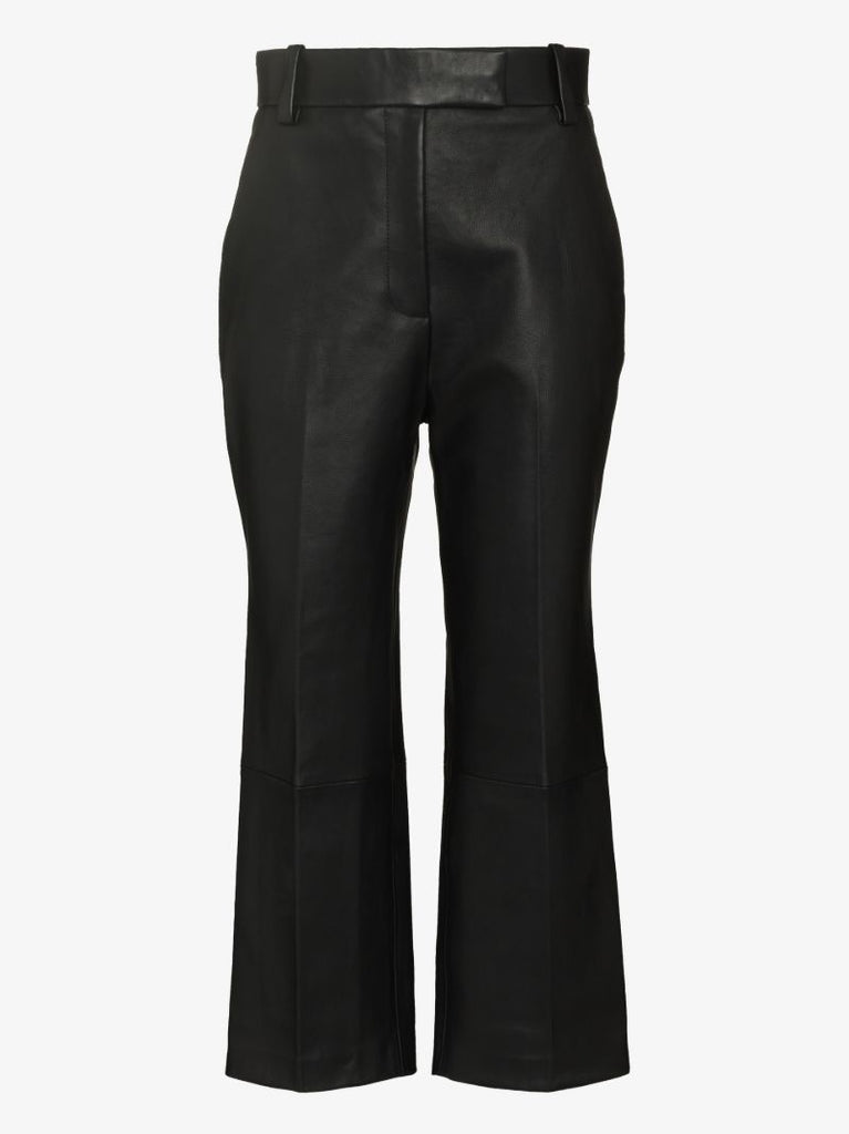 Melie Cropped Leather Trousers