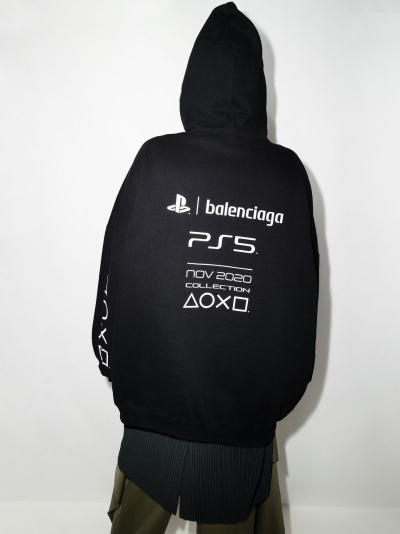 X Playstation Black Logo Cotton Hoodie