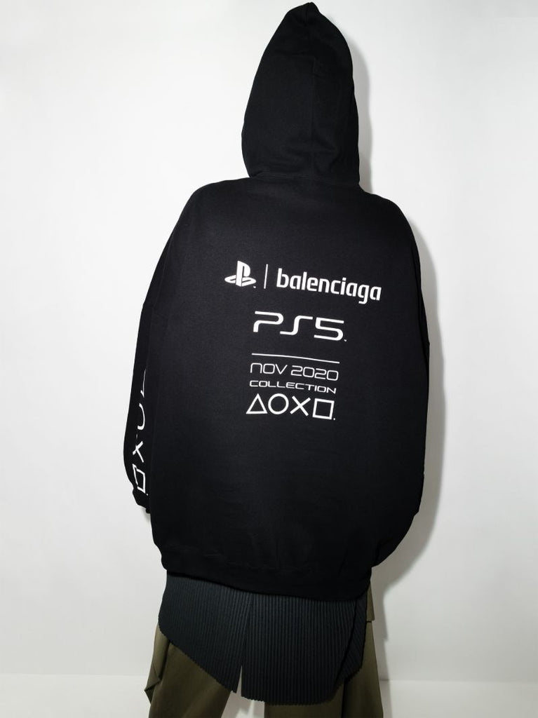 X Playstation Black Logo Cotton Hoodie