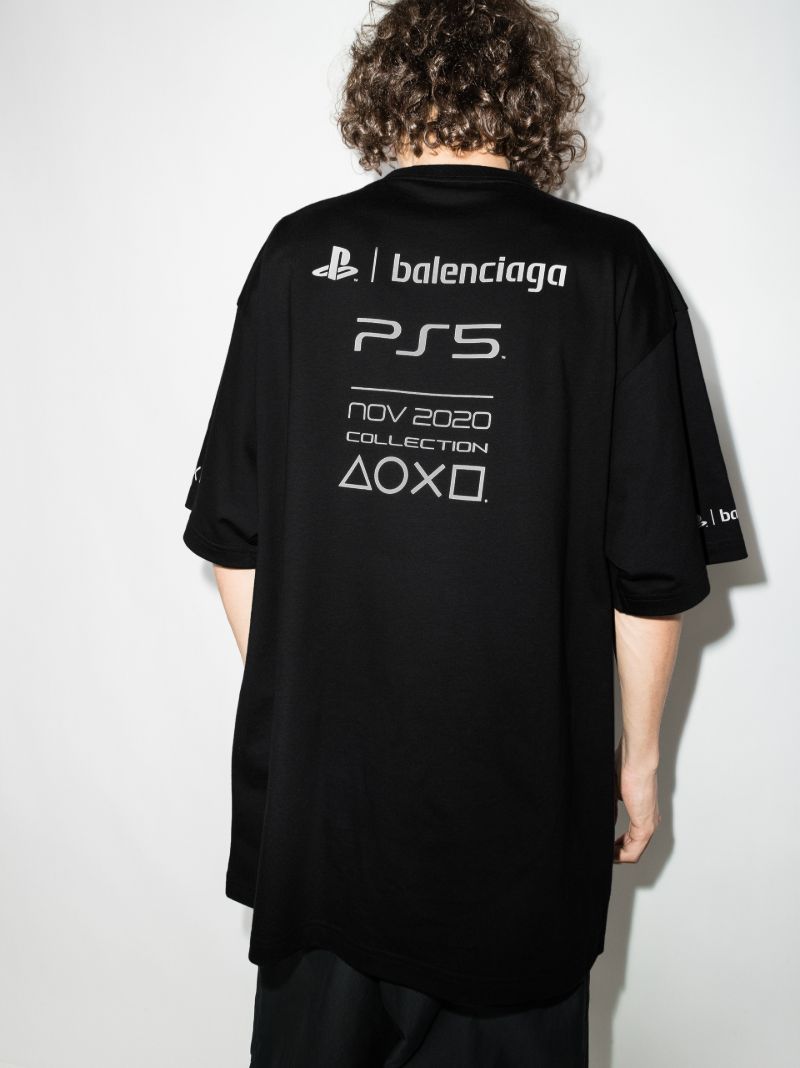 X Playstation Black Logo Cotton T-shirt