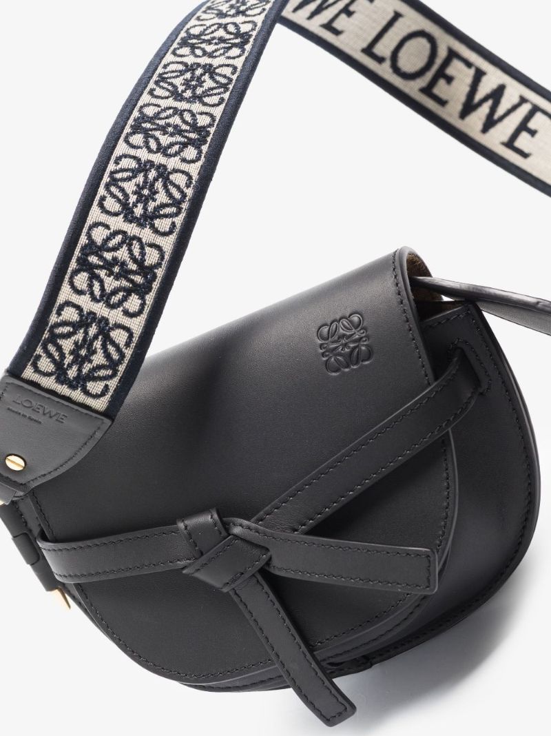 Black Gate Small Leather Cross Body Bag