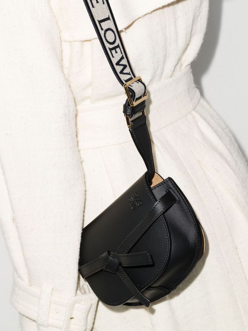 Black Gate Small Leather Cross Body Bag