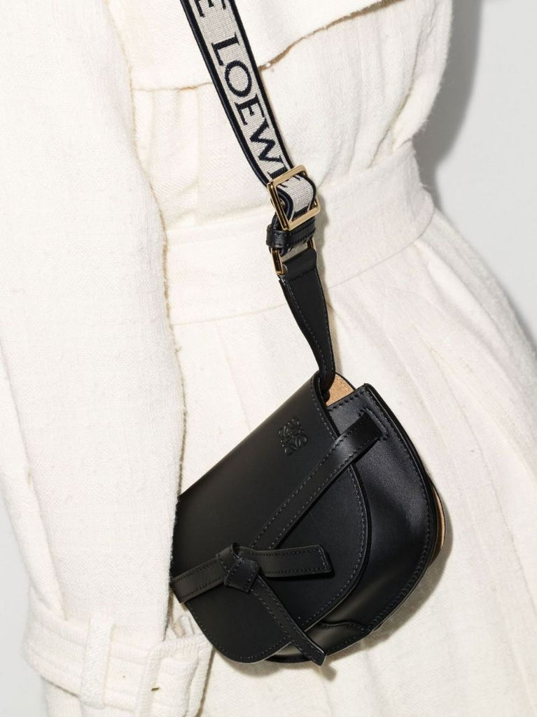 Black Gate Small Leather Cross Body Bag