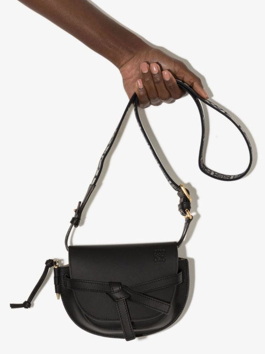 Black Gate Small Leather Cross Body Bag