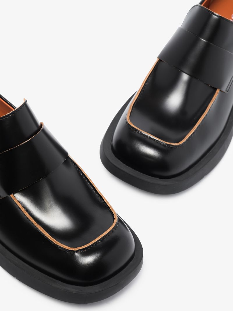 Black Dockyplus Leather Loafers