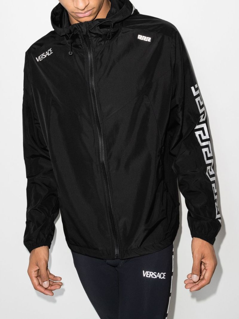 Greca Logo Print Jacket