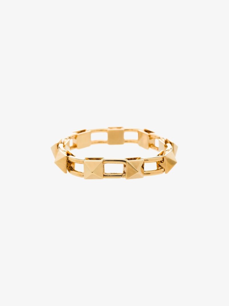 Gold Tone Rockstud Chain Bracelet