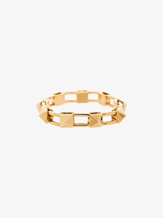 Gold Tone Rockstud Chain Bracelet