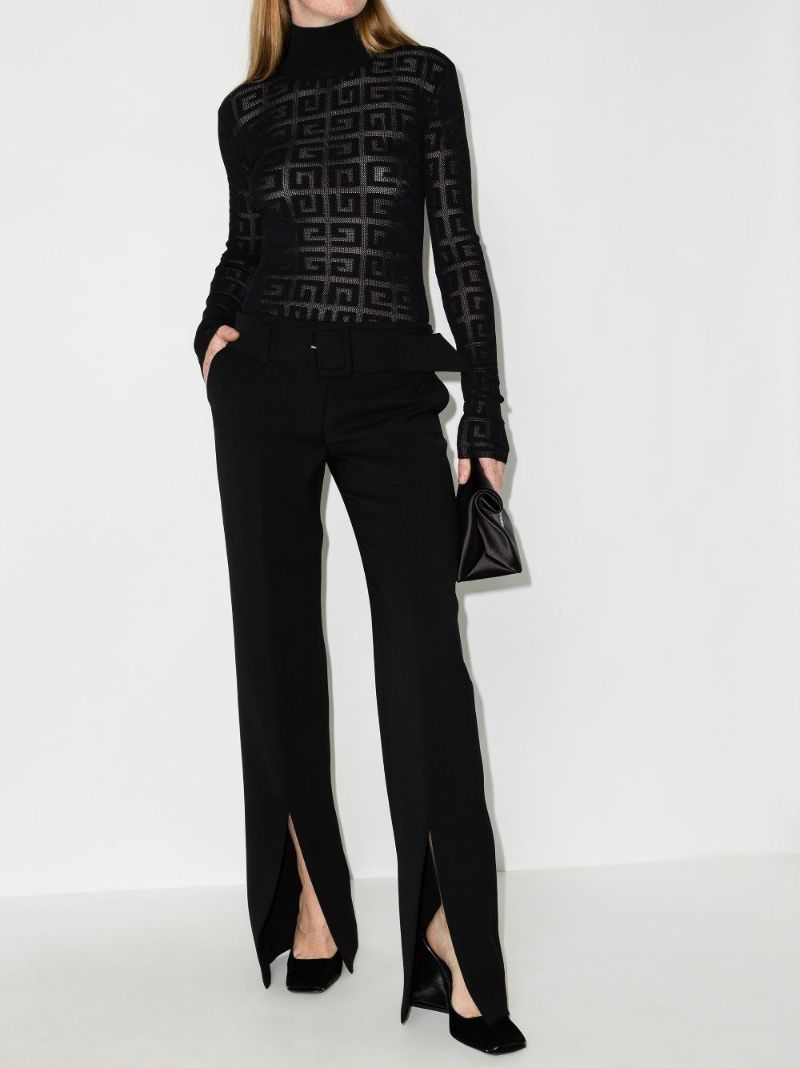 Split Hem Wool Trousers