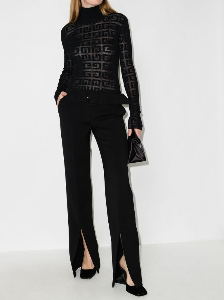 Split Hem Wool Trousers