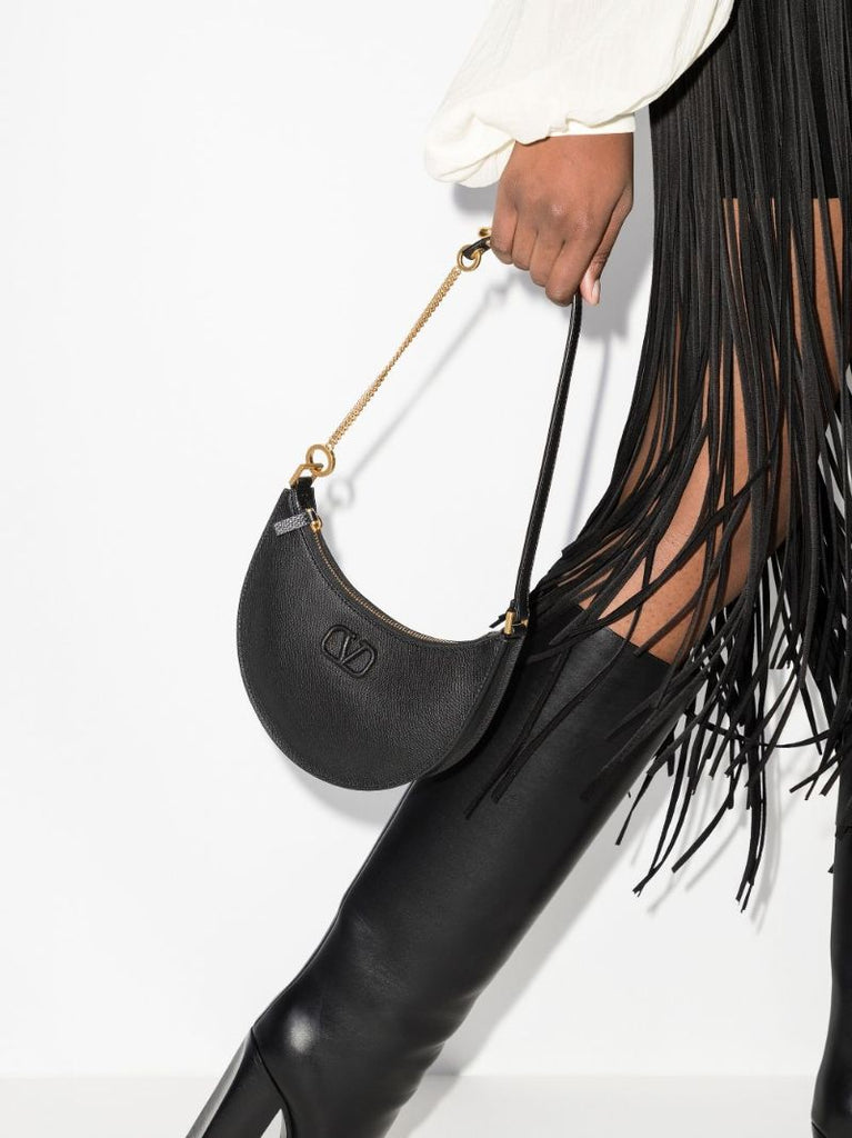 Black Vsling Mini Leather Shoulder Bag