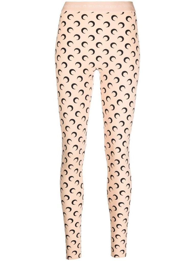 Fuseaux Crescent Moon Print Leggings