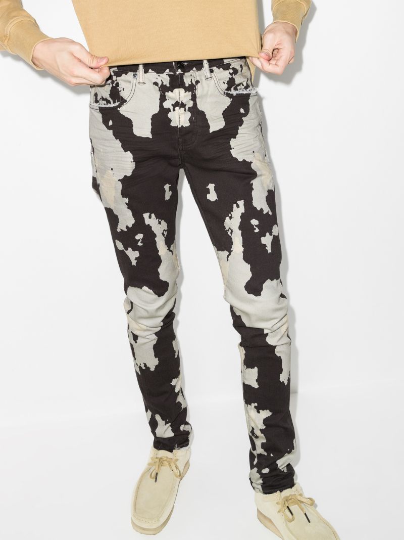 P001 Rorschach Print Skinny Jeans