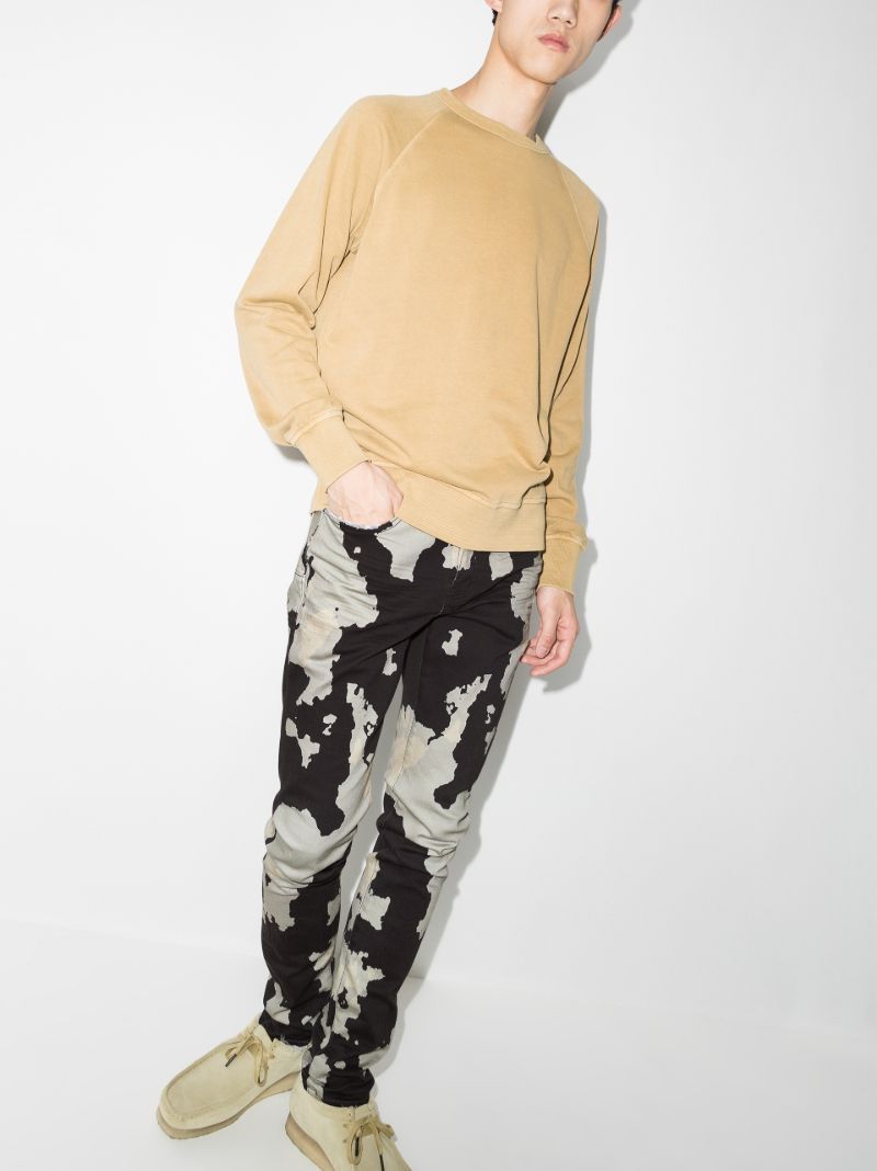 P001 Rorschach Print Skinny Jeans