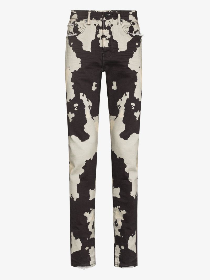 P001 Rorschach Print Skinny Jeans