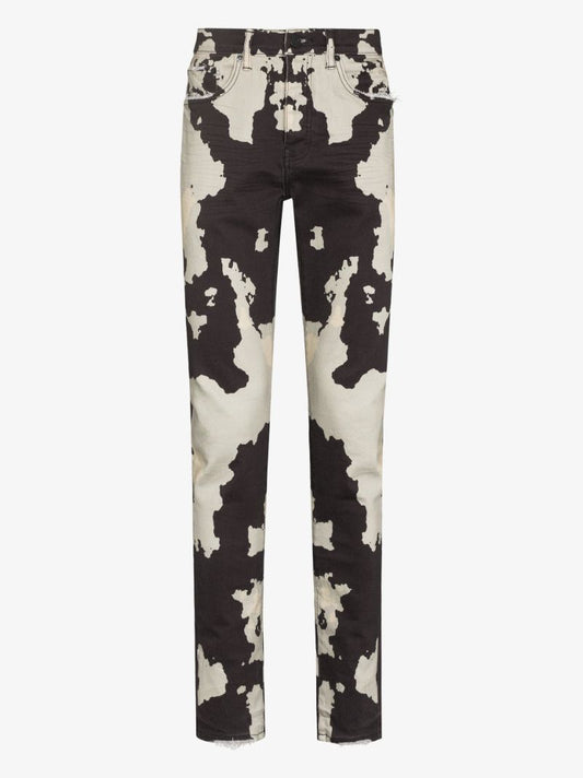 P001 Rorschach Print Skinny Jeans