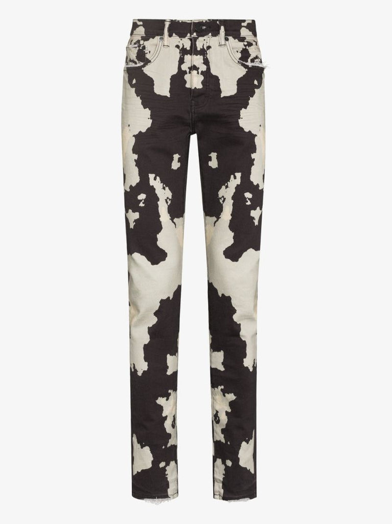P001 Rorschach Print Skinny Jeans