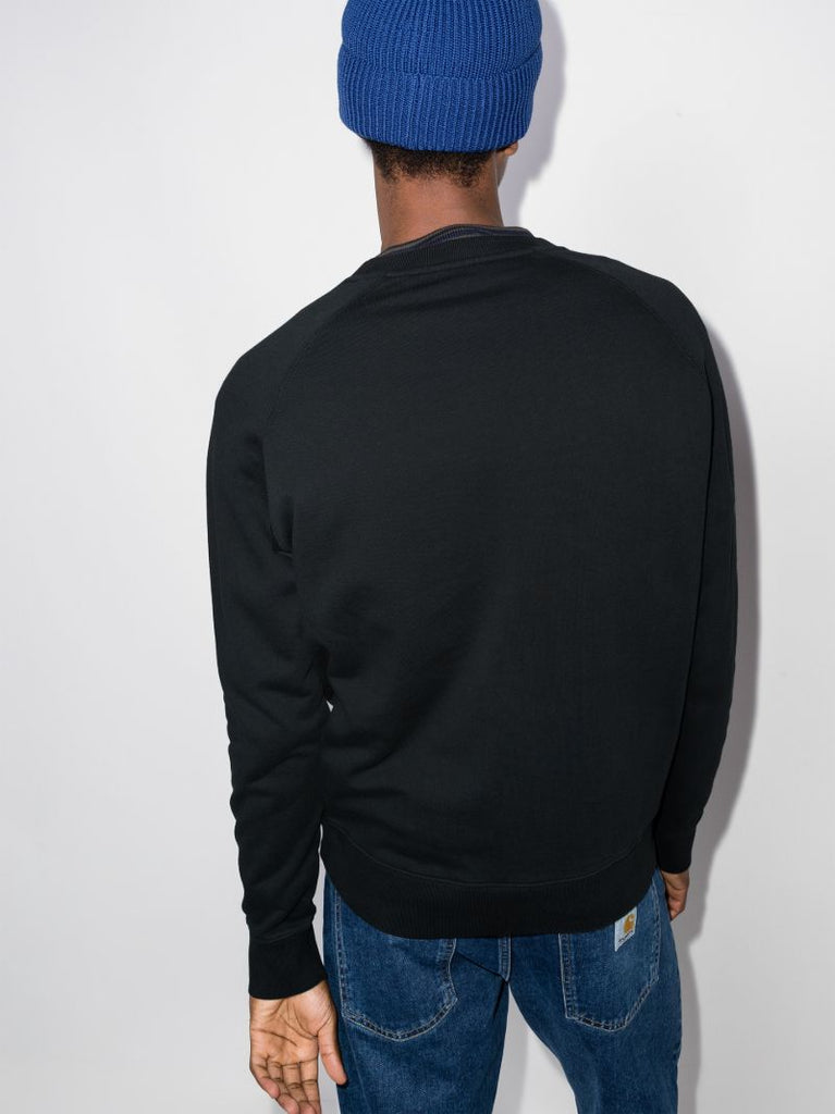 Handwriting Print Cotton Sweatshirt