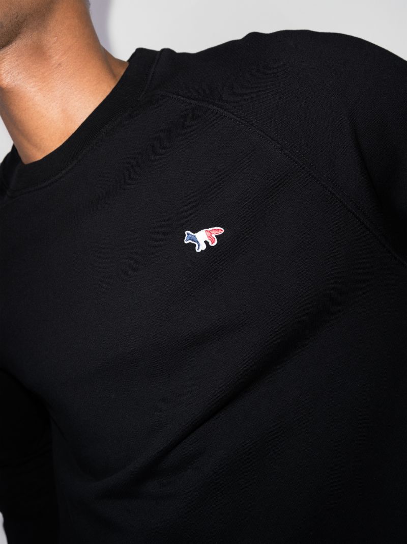 Tricolour Fox Patch Cotton Sweatshirt