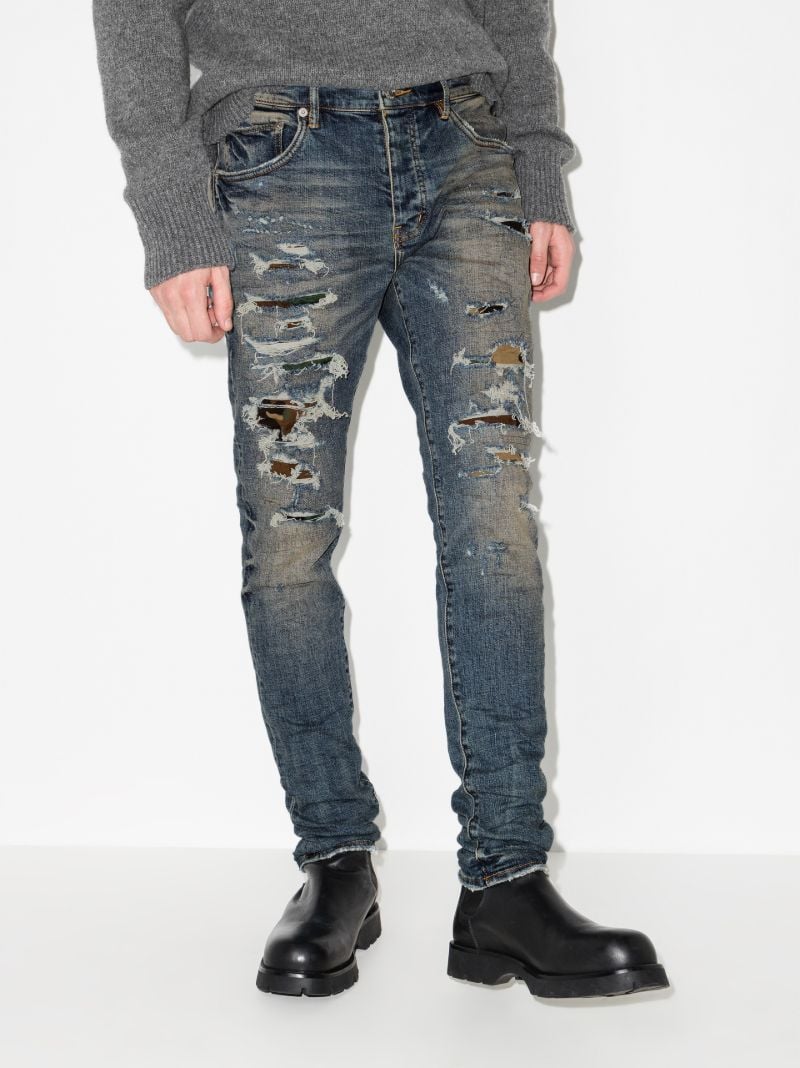 P001 Camo Repair Skinny Jeans