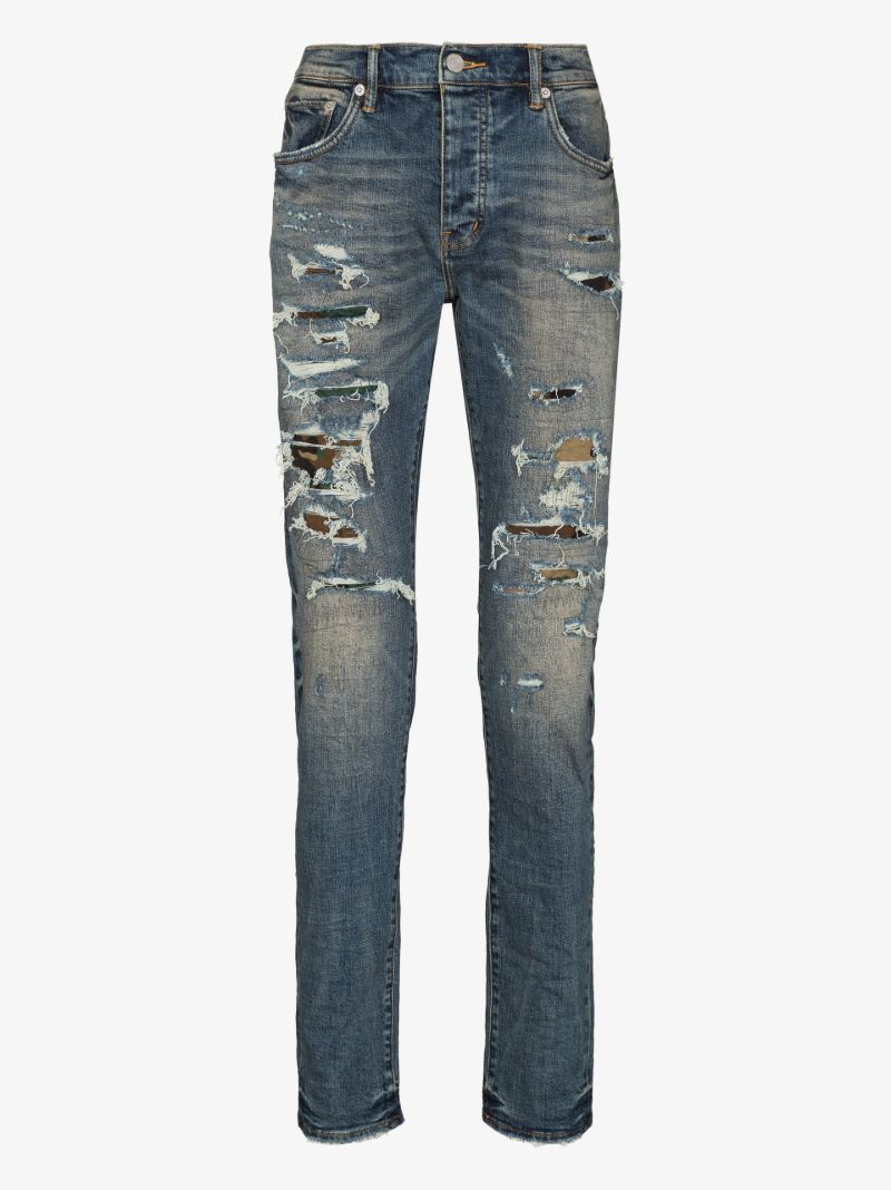 P001 Camo Repair Skinny Jeans