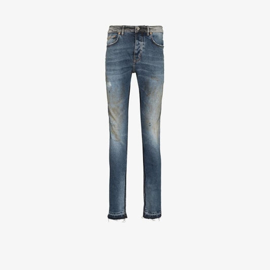 P002 Black Framis Fray Skinny Jeans