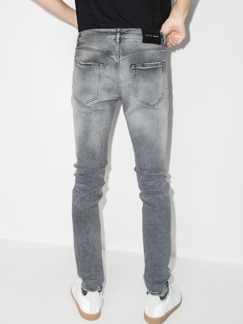 P002 Black Framis Fray Skinny Jeans