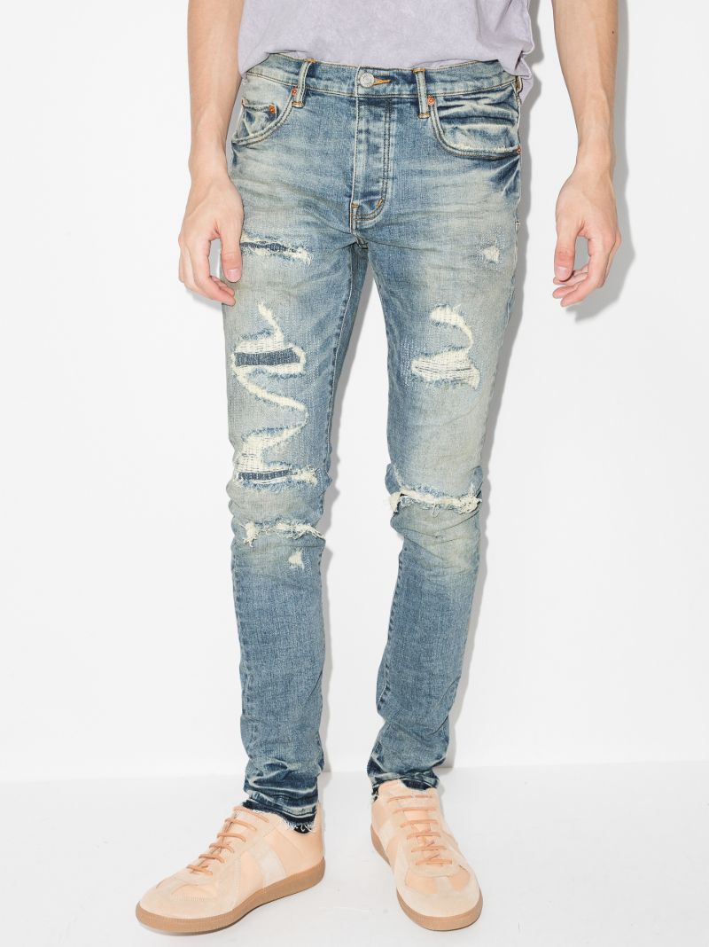 P001 Vintage Distressed Skinny Jeans