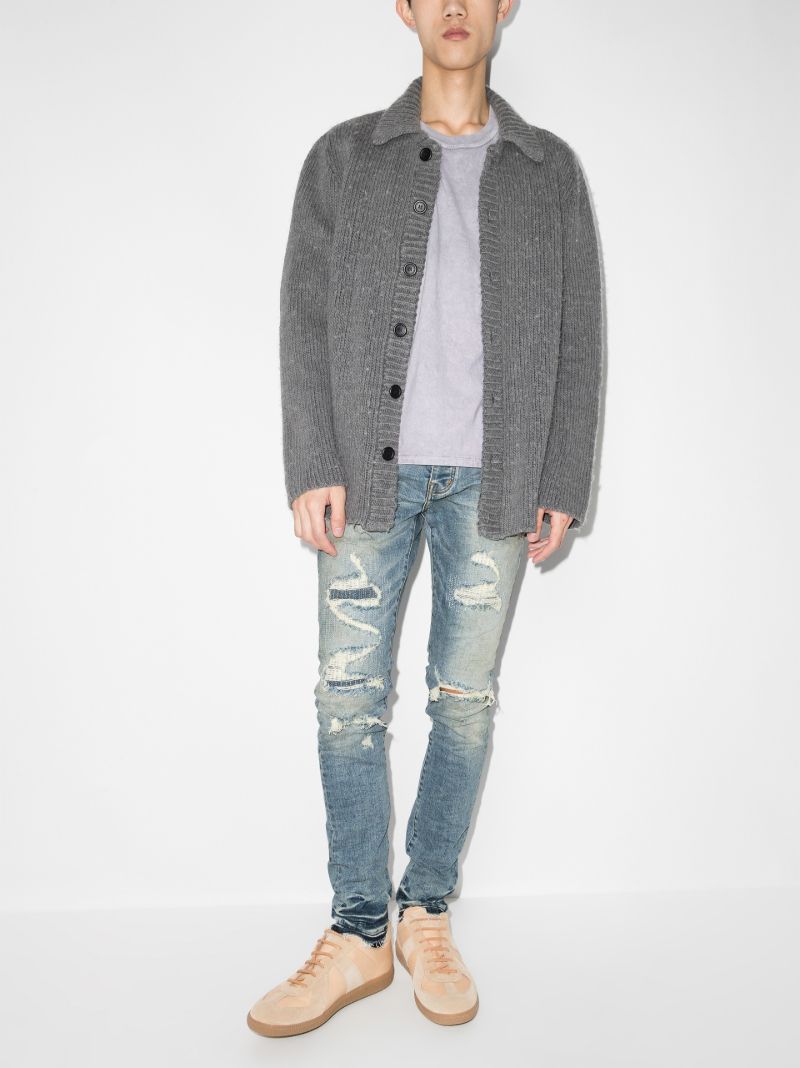 P001 Vintage Distressed Skinny Jeans