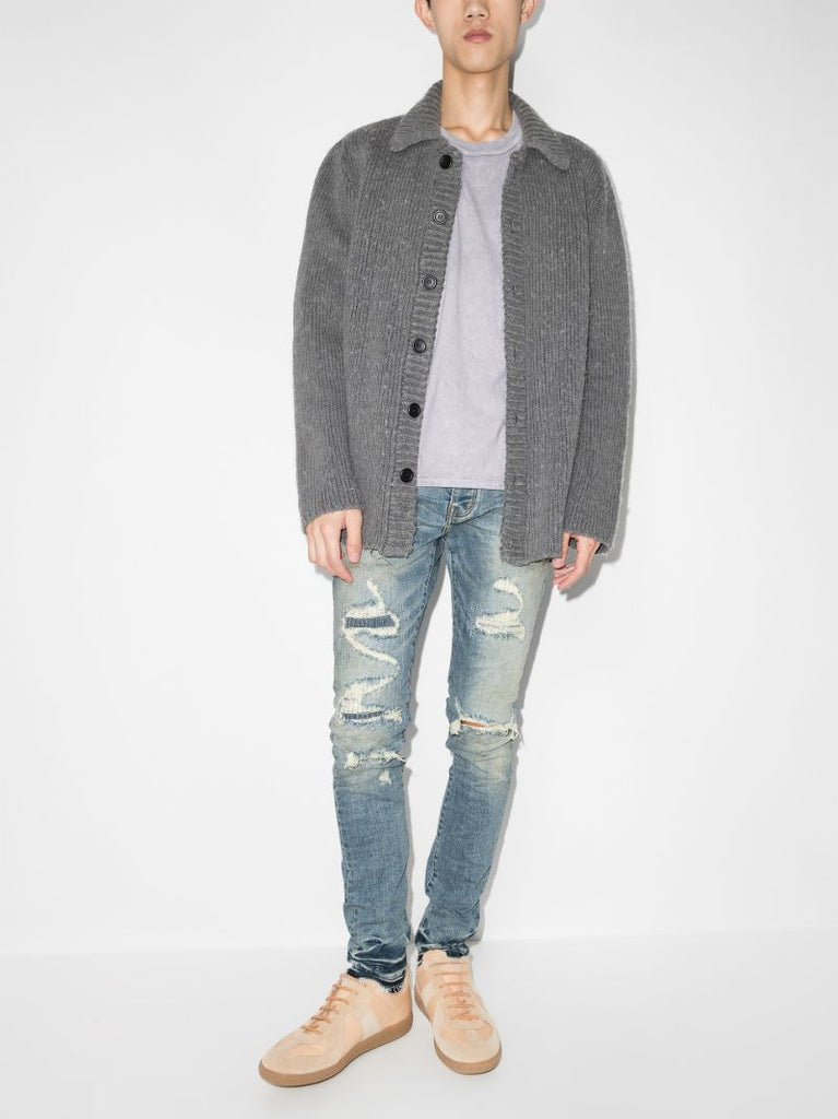 P001 Vintage Distressed Skinny Jeans